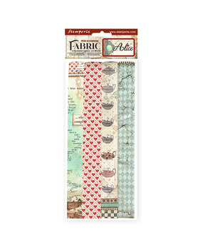 Stamperia Alice 12x12 Inch Fabric Sheets (4pcs) (SBPLT12) (DISCONTINUED) Stamperia Alice 12x12 Inch Fabric Sheets (4pcs) (SBPLT12) (DISCONTINUED)