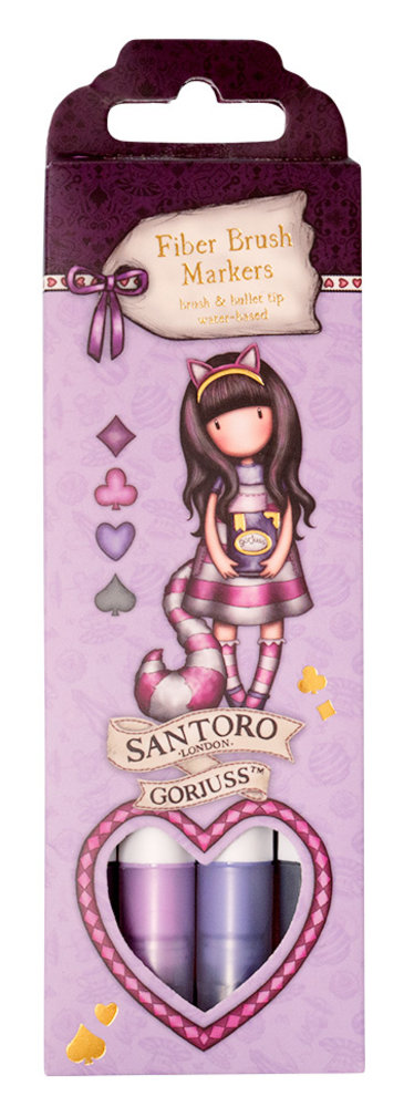 Studio Light Gorjuss Wonderland Fiber Brush Markers Purples/Grey (4pcs) (GOR-WL-FBLM09) (OUTLET) Studio Light Gorjuss Wonderland Fiber Brush Markers Purples/Grey (4pcs) (GOR-WL-FBLM09) (OUTLET)