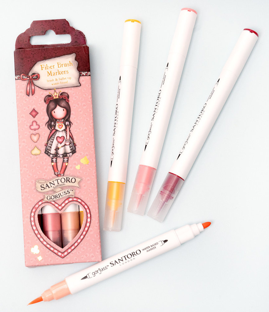 Studio Light Gorjuss Wonderland Fiber Brush Markers Reds/Pink/Yellow (4pcs) (GOR-WL-FBLM11) (OUTLET) Studio Light Gorjuss Wonderland Fiber Brush Markers Reds/Pink/Yellow (4pcs) (GOR-WL-FBLM11) (OUTLET)