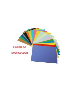 Craft UK A4 Coloured Card Mixed 225gsm (100pcs) (CUK2371) (DISCONTINUED)