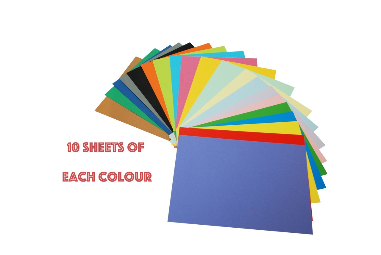 Craft UK A4 Coloured Card Mixed Bumper 225gsm (200pcs) (CUK2372) (DISCONTINUED) Craft UK A4 Coloured Card Mixed Bumper 225gsm (200pcs) (CUK2372) (DISCONTINUED)