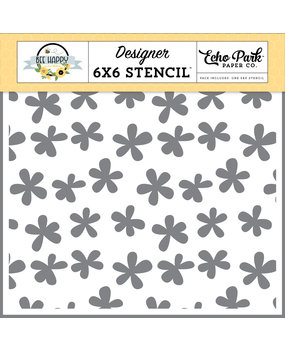 Echo Park Friendly Flowers Stencil (BH319033) (DISCONTINUED)