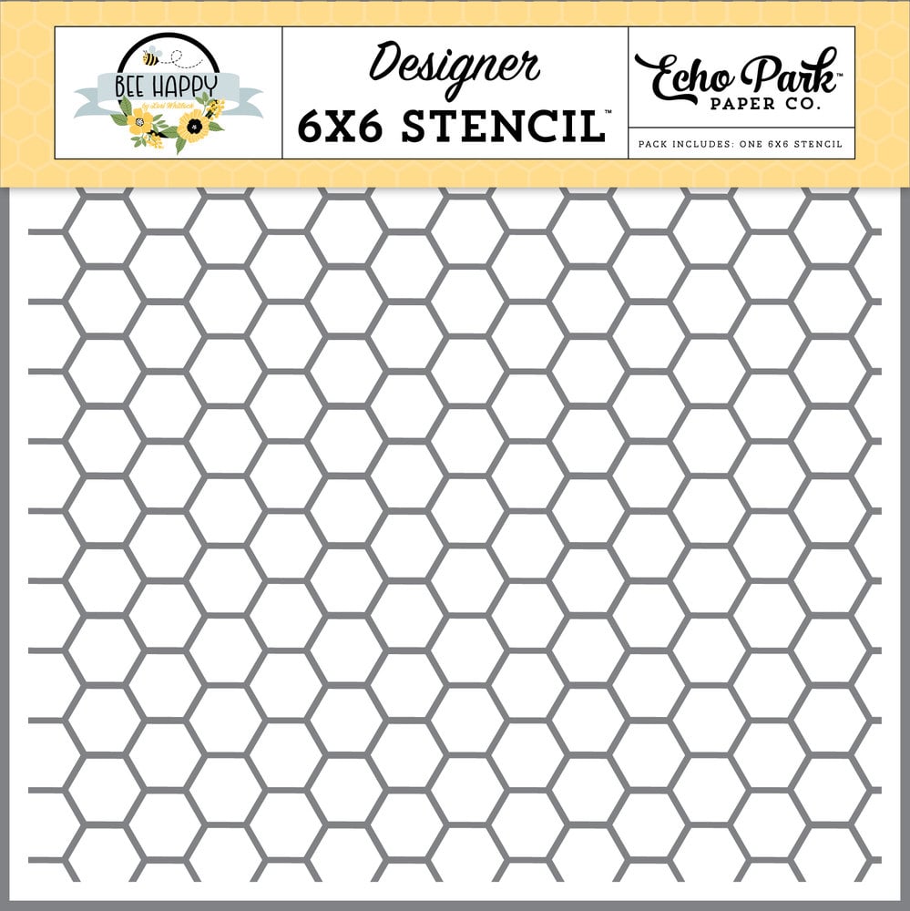 Echo Park Beehive Hexagon Stencil (BH319035) (OUTLET)
