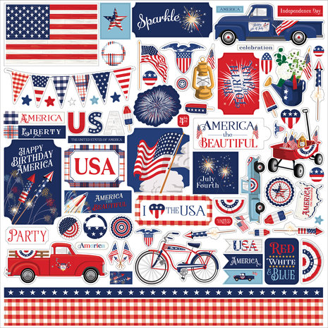 Carta Bella Fourth Of July 12x12 Inch Collection Kit (CBFJ314016) (OUTLET) Carta Bella Fourth Of July 12x12 Inch Collection Kit (CBFJ314016) (OUTLET)
