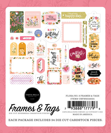 Carta Bella Flora No. 6 Frames & Tags (CBFRN316025) (OUTLET) Carta Bella Flora No. 6 Frames & Tags (CBFRN316025) (OUTLET)