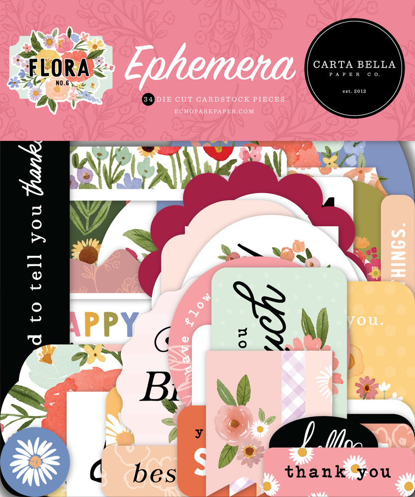 Carta Bella Flora No. 6 Ephemera (CBFRN316024) (DISCONTINUED)