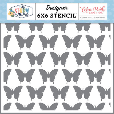 Echo Park Simply The Best Butterflies Stencil (MSM317033) (DISCONTINUED)