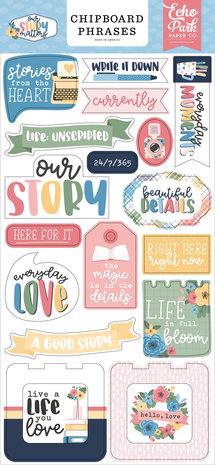 Echo Park Our Story Matters Chipboard Phrases (MSM317022) (DISCONTINUED)