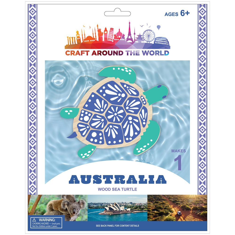 American Crafts Craft Around the World Australia Wood Sea Turtle (1pcs) (34021004) (OUTLET) American Crafts Craft Around the World Australia Wood Sea Turtle (1pcs) (34021004) (OUTLET)
