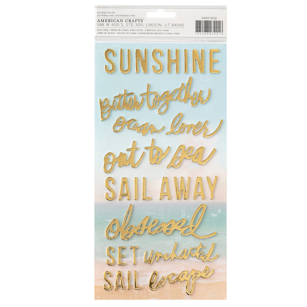 American Crafts Thickers Set Sail Phrases (66pcs) (34021032) (OUTLET) American Crafts Thickers Set Sail Phrases (66pcs) (34021032) (OUTLET)