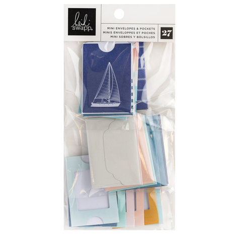 American Crafts Heidi Swapp Set Sail Mini Envelopes and Pockets (27pcs) (34021037) (OUTLET)