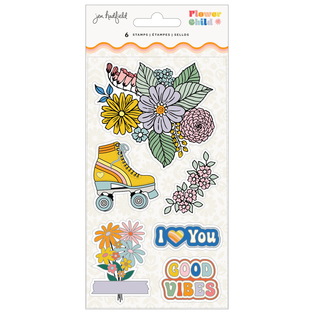 American Crafts Jen Hadfield Flower Child Stamps Acrylic (6pcs) (34014157) (OUTLET) American Crafts Jen Hadfield Flower Child Stamps Acrylic (6pcs) (34014157) (OUTLET)