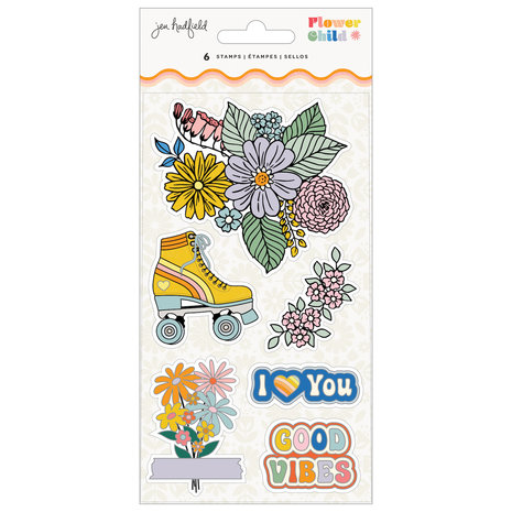 American Crafts Jen Hadfield Flower Child Stamps Acrylic (6pcs) (34014157) (OUTLET) American Crafts Jen Hadfield Flower Child Stamps Acrylic (6pcs) (34014157) (OUTLET)