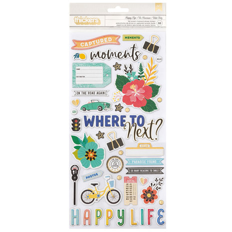 American Crafts Thickers Where To Next Phrase Happy Life (88pcs) (34014111) (OUTLET) American Crafts Thickers Where To Next Phrase Happy Life (88pcs) (34014111) (OUTLET)