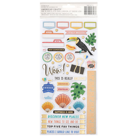 American Crafts Thickers Where To Next Phrase Happy Life (88pcs) (34014111) (OUTLET) American Crafts Thickers Where To Next Phrase Happy Life (88pcs) (34014111) (OUTLET)