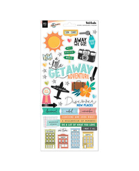 American Crafts Vicki Boutin Where To Next 6x12 Inch Stickers (82pcs) (34014100) (OUTLET)