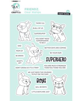Creative Craftlab Friendz Clear Stamp Super Buddy (CCL-FR-STAMP468) (OUTLET)