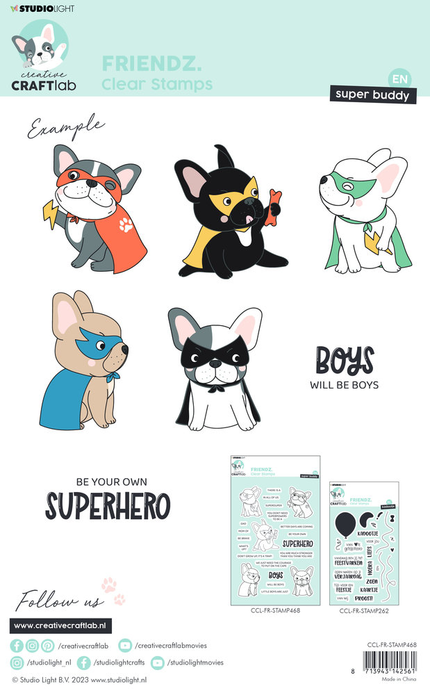Creative Craftlab Friendz Clear Stamp Super Buddy (CCL-FR-STAMP468) (OUTLET) Creative Craftlab Friendz Clear Stamp Super Buddy (CCL-FR-STAMP468) (OUTLET)