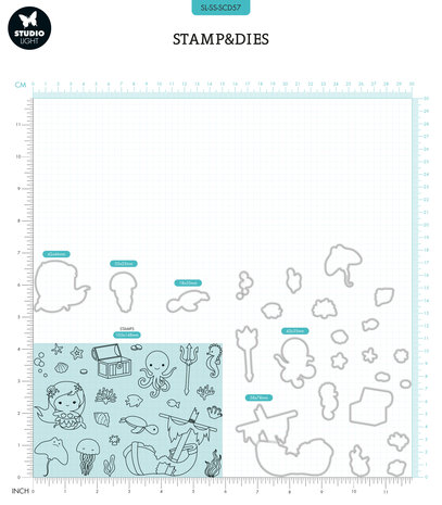 Studio Light Sweet Stories Stamp & Cutting Die Under the Sea (SL-SS-SCD57) (OUTLET) Studio Light Sweet Stories Stamp & Cutting Die Under the Sea (SL-SS-SCD57) (OUTLET)