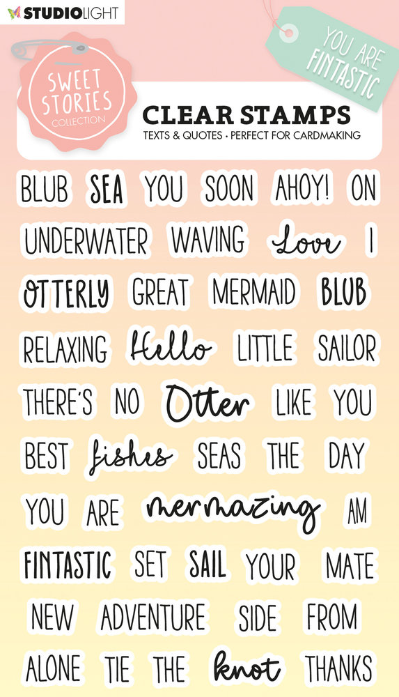 Studio Light Sweet Stories Clear Stamp Quotes Small You Are Fintastic (SL-SS-STAMP442) (OUTLET) Studio Light Sweet Stories Clear Stamp Quotes Small You Are Fintastic (SL-SS-STAMP442) (OUTLET)