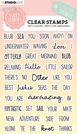 Studio Light Sweet Stories Clear Stamp Quotes Small You Are Fintastic (SL-SS-STAMP442) (OUTLET) Studio Light Sweet Stories Clear Stamp Quotes Small You Are Fintastic (SL-SS-STAMP442) (OUTLET)