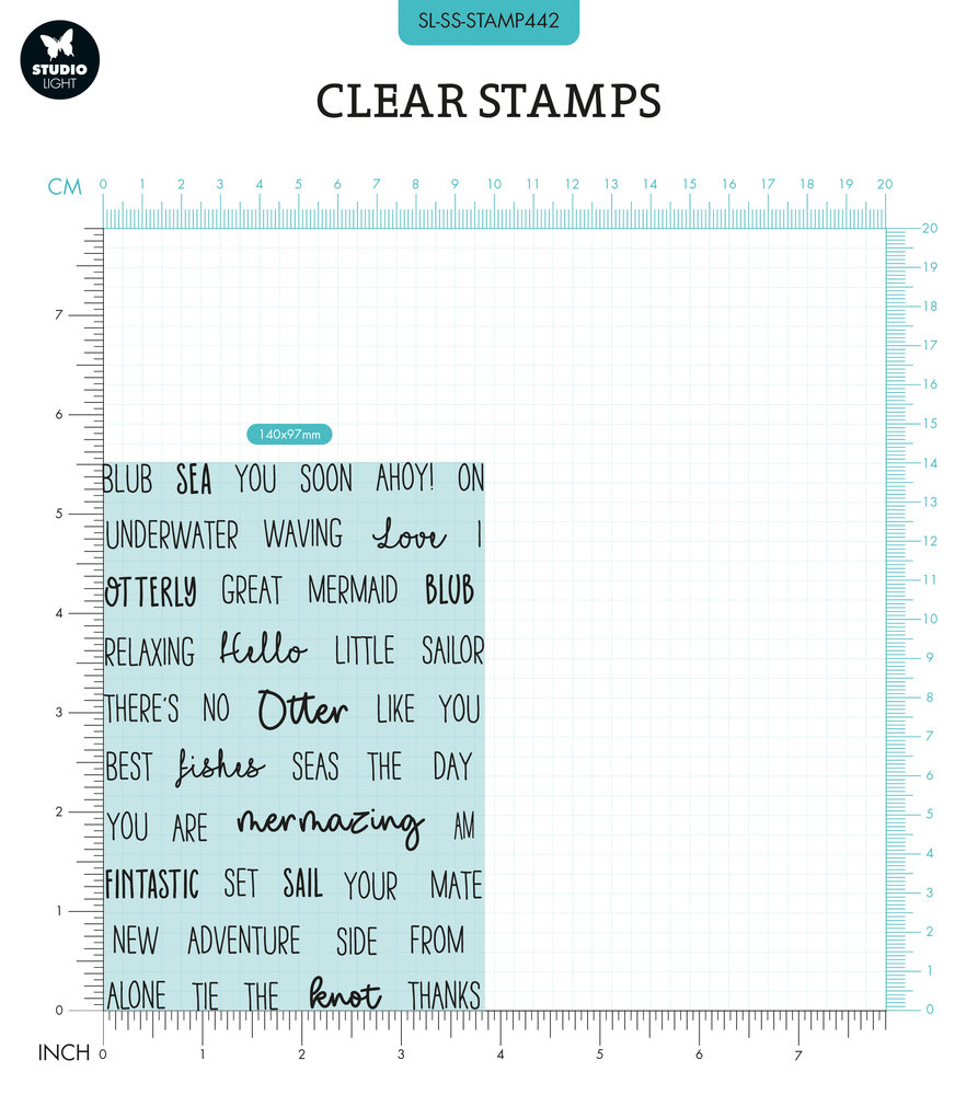 Studio Light Sweet Stories Clear Stamp Quotes Small You Are Fintastic (SL-SS-STAMP442) (OUTLET) Studio Light Sweet Stories Clear Stamp Quotes Small You Are Fintastic (SL-SS-STAMP442) (OUTLET)