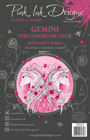 Pink Ink Designs Gemini "The Communicator" A5 Clear Stamps (PI213) (OUTLET) Pink Ink Designs Gemini "The Communicator" A5 Clear Stamps (PI213) (OUTLET)