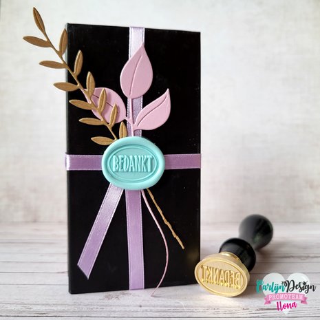 CarlijnDesign Wax Seal Stamper 5 "Bedankt ovaal" 1 Inch (CDWX-0017) (DISCONTINUED)