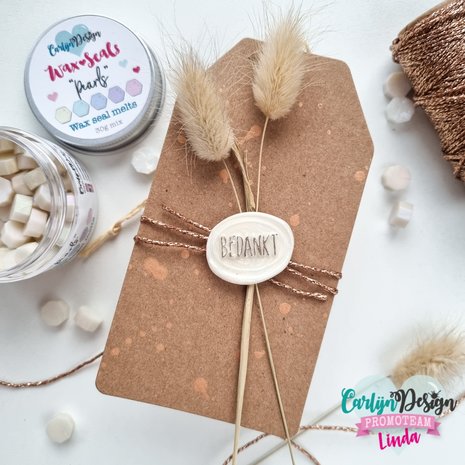 CarlijnDesign Wax Seal Stamper 5 "Bedankt ovaal" 1 Inch (CDWX-0017) (DISCONTINUED)