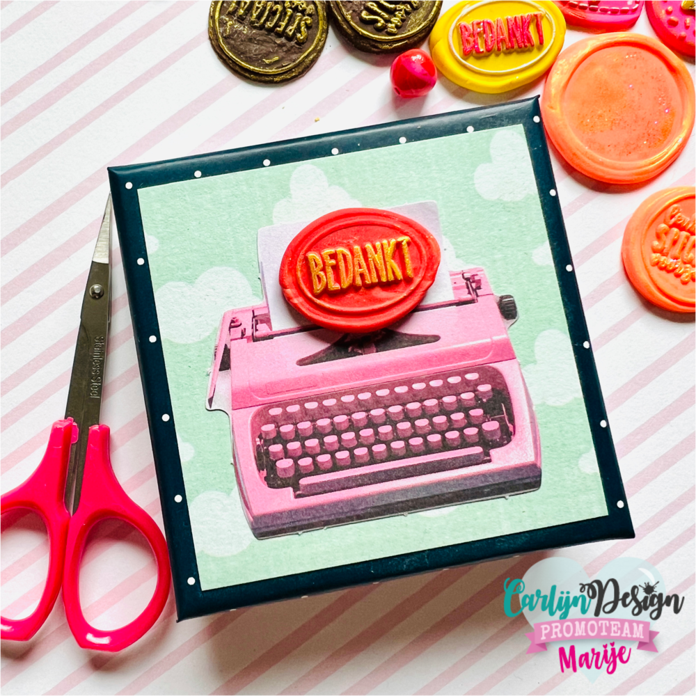 CarlijnDesign Wax Seal Stamper 5 "Bedankt ovaal" 1 Inch (CDWX-0017) (DISCONTINUED)
