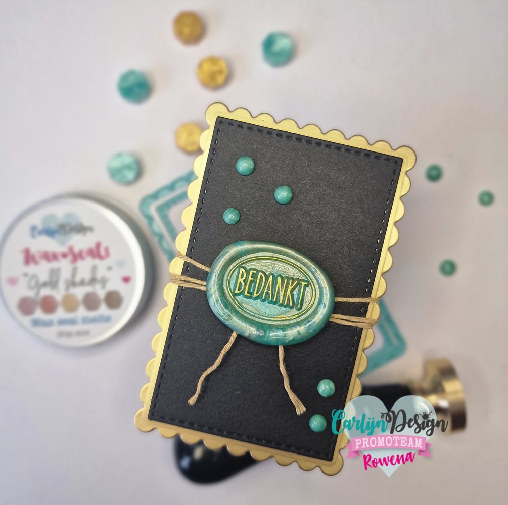 CarlijnDesign Wax Seal Stamper 5 "Bedankt ovaal" 1 Inch (CDWX-0017) (DISCONTINUED)