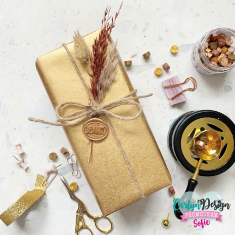 CarlijnDesign Wax Seal Stamper 5 "Bedankt ovaal" 1 Inch (CDWX-0017) (DISCONTINUED)