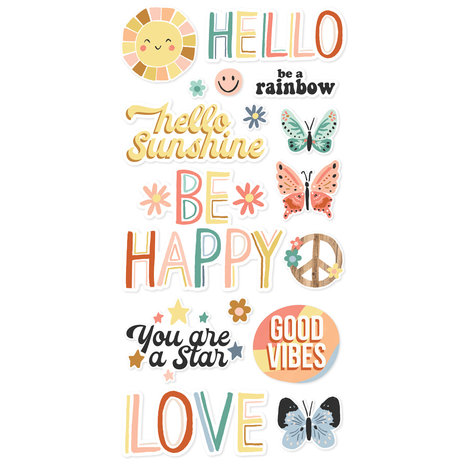 Simple Stories Boho Sunshine Foam Stickers (19922) (DISCONTINUED)