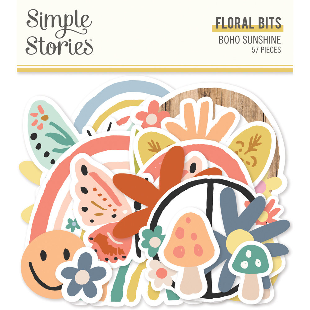 Simple Stories Boho Sunshine Floral Bits (19919) (DISCONTINUED)