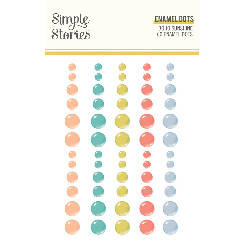 Simple Stories Boho Sunshine Enamel Dots (19924) (DISCONTINUED)
