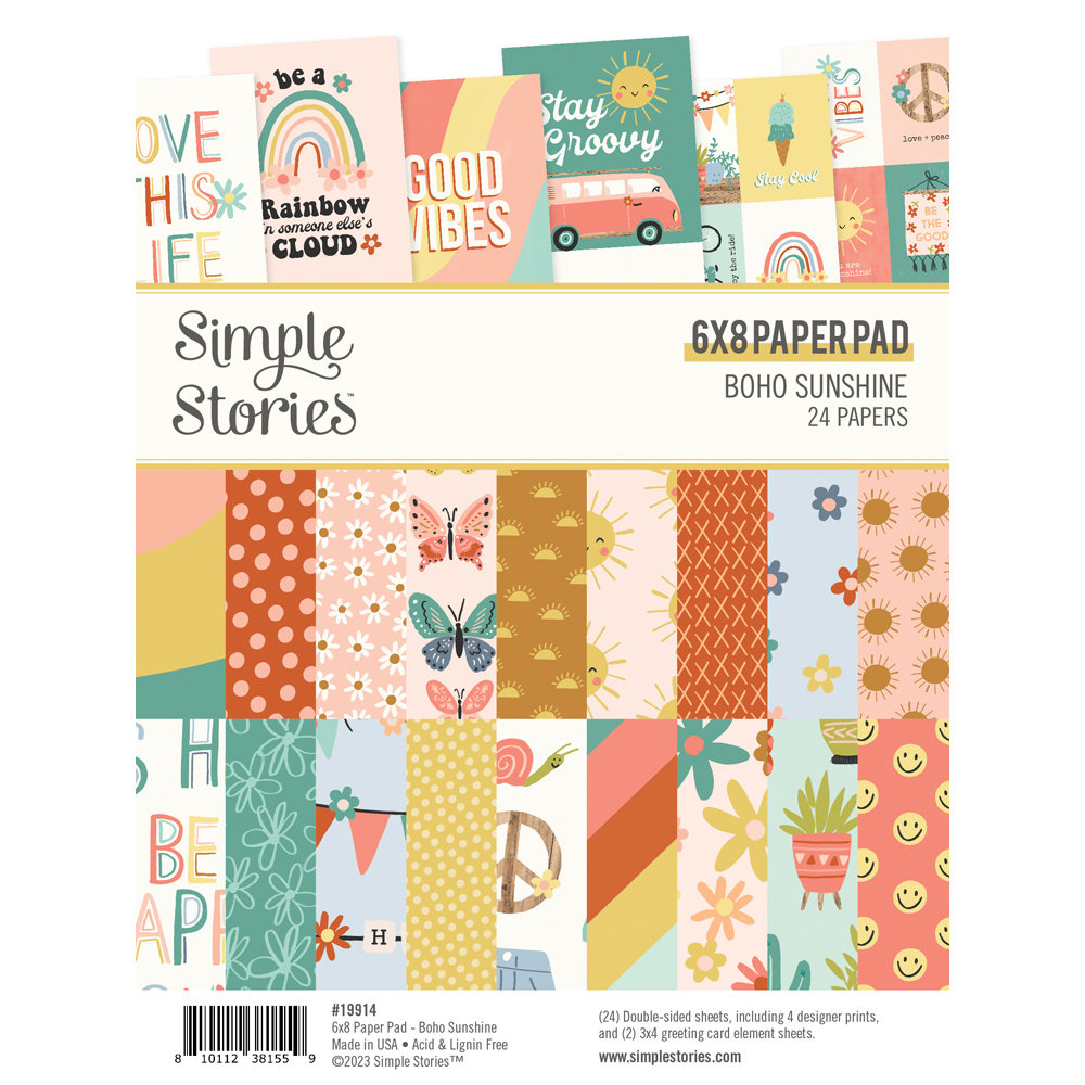 Simple Stories Boho Sunshine 6x8 Inch Paper Pad (19914) (DISCONTINUED)