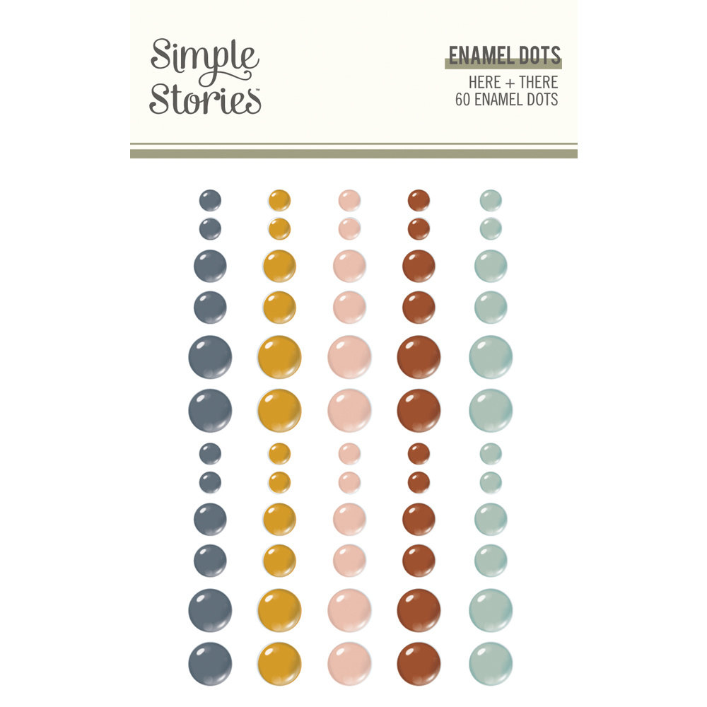 Simple Stories Here + There Enamel Dots (19824) (DISCONTINUED)