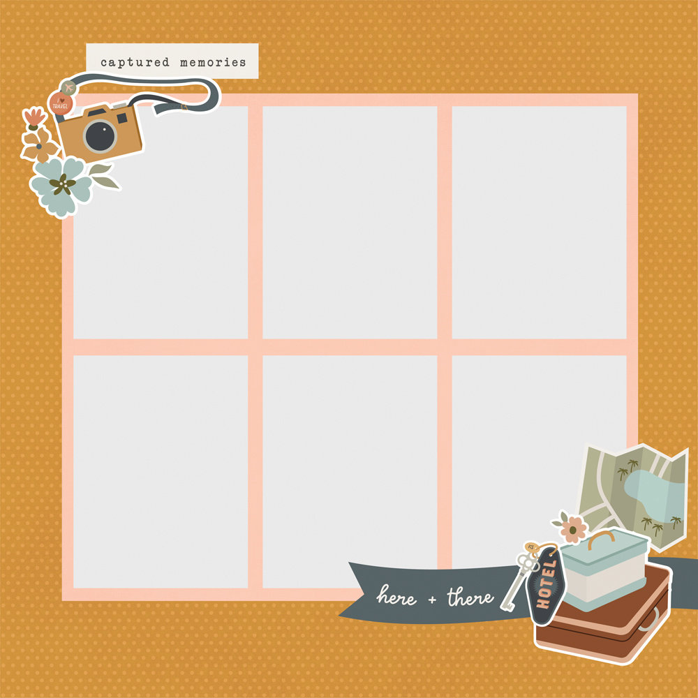 Simple Stories Here + There Simple Pages Pieces (19827) (DISCONTINUED)