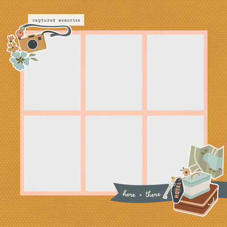 Simple Stories Here + There Simple Pages Pieces (19827) (DISCONTINUED)