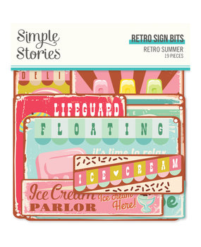 Simple Stories Retro Summer Retro Sign Bits (20019) (DISCONTINUED)