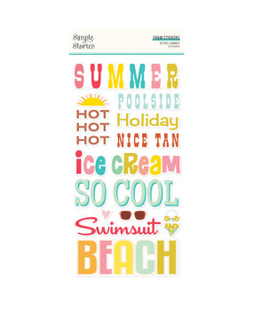 Simple Stories Retro Summer Foam Stickers (20022) (DISCONTINUED)