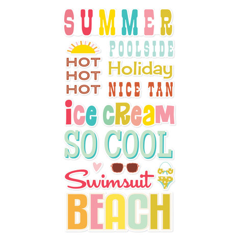 Simple Stories Retro Summer Foam Stickers (20022) (DISCONTINUED)