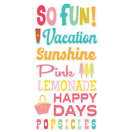 Simple Stories Retro Summer Foam Stickers (20022) (DISCONTINUED)