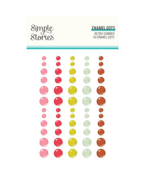Simple Stories Retro Summer Enamel Dots (20024) (DISCONTINUED)