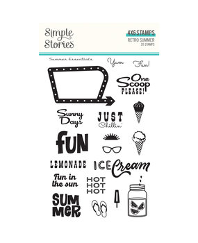 Simple Stories Retro Summer Clear Stamps (20015) (OUTLET)
