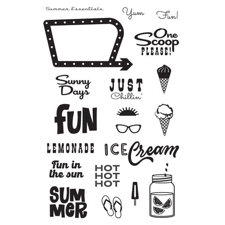 Simple Stories Retro Summer Clear Stamps (20015) (DISCONTINUED)