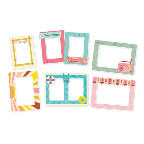 Simple Stories Retro Summer Chipboard Frames (20021) (DISCONTINUED)