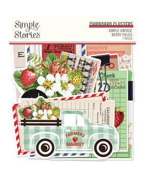 Simple Stories Simple Vintage Berry Fields Chipboard Clusters (20127) (DISCONTINUED)