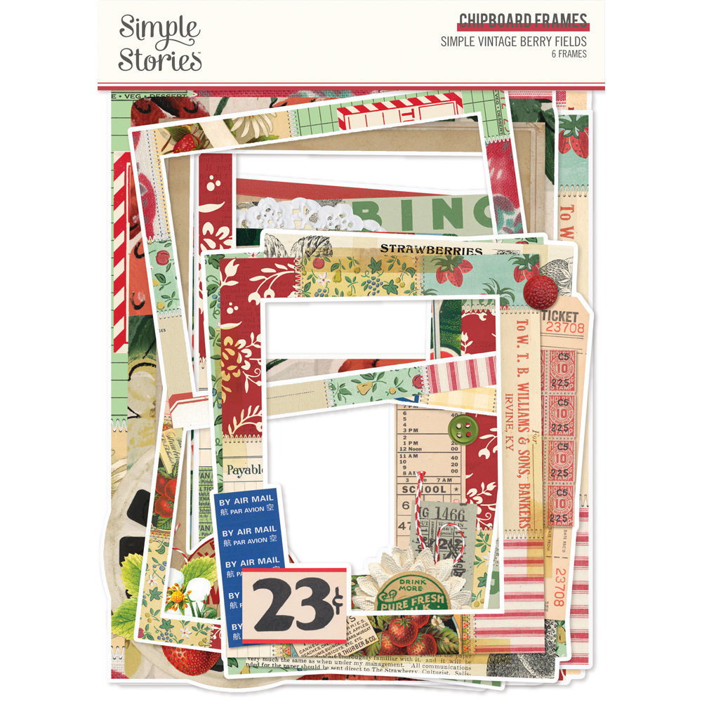 Simple Stories Simple Vintage Berry Fields Chipboard Frames (20126) (DISCONTINUED)