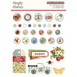 Simple Stories Simple Vintage Berry Fields Decorative Brads (20131) (DISCONTINUED)